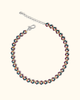 HALO multi tennis chain with rainbow CZ stones, rhodium plating - handcrafted men's designer jewellery by Wrong Era