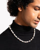 Saint no 9 pearl Bracelet AAA Crystal pearls and aura beads -  handcrafted men's designer jewellery by Wrong Era
